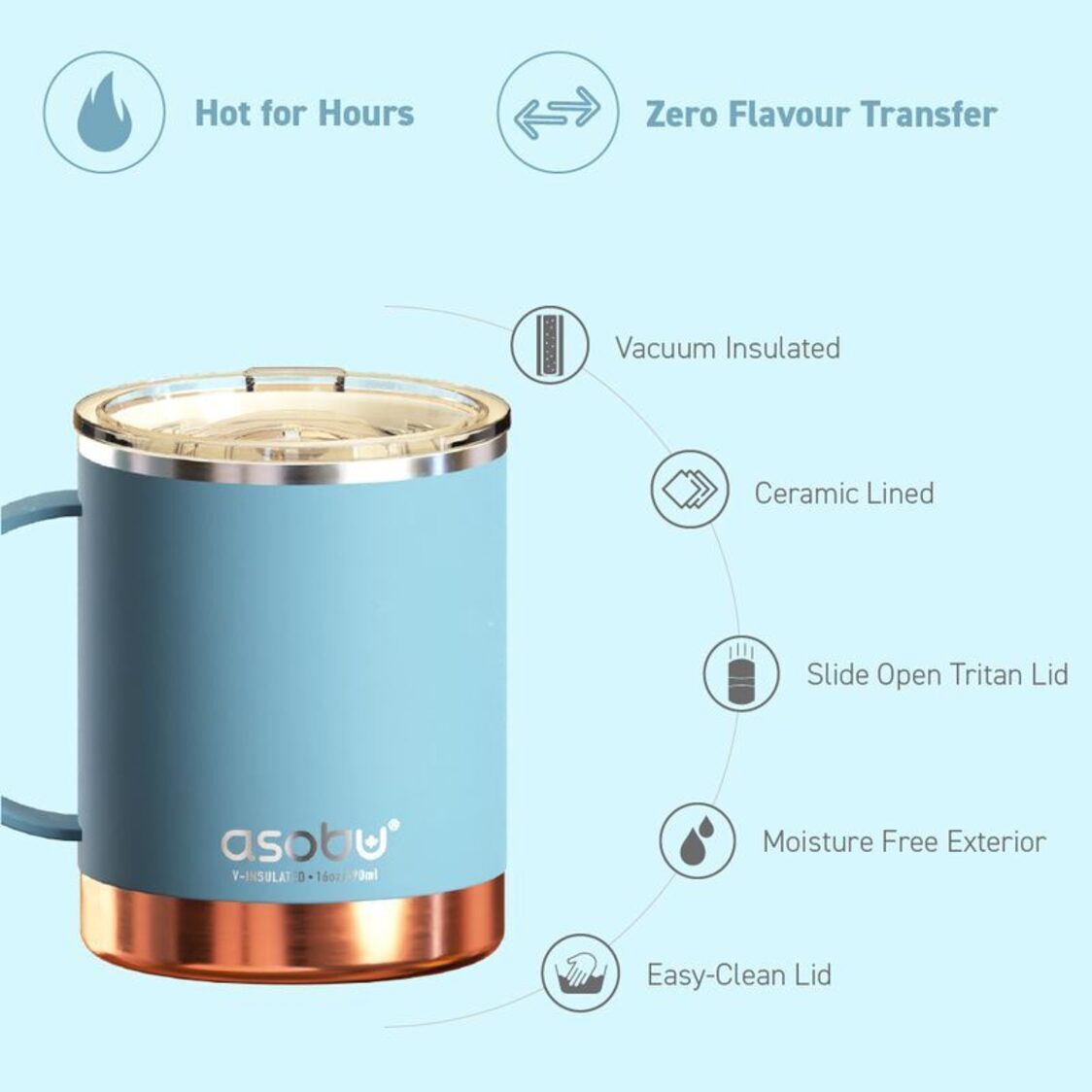 Asobu Puramic Ultimate Mug/Cup Wood 360ml