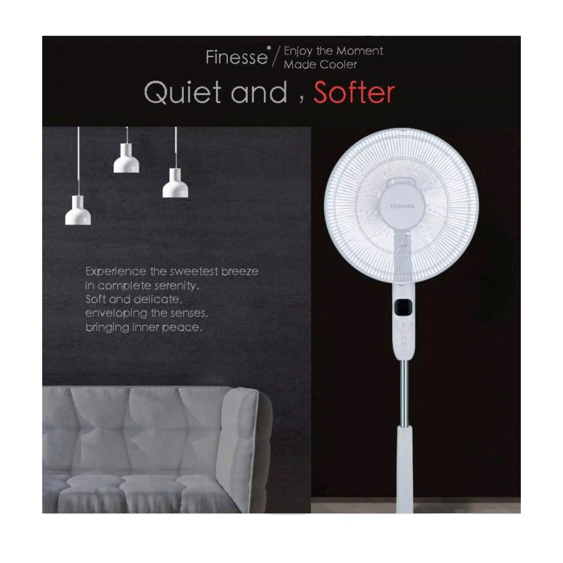 Toshiba 16'' 9 Blades standing Fan with Remote Control (F-LSD10WSG)