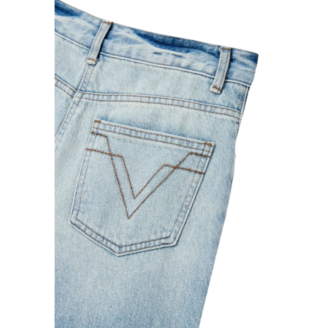 Voice Of Voices Cutting Detailed Wide Denim Pants Blue