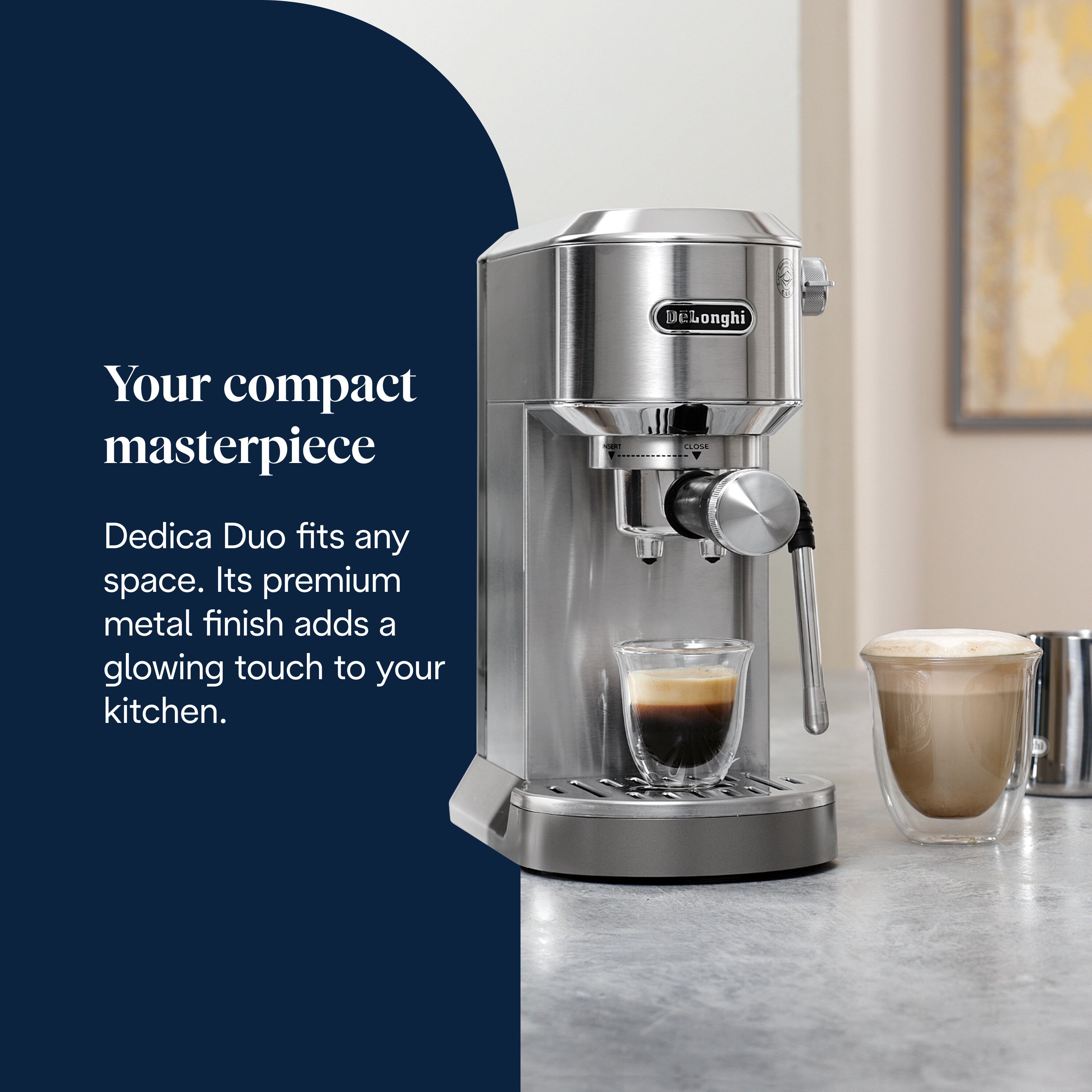Delonghi Coffee Machine Espresso-pump Dedica Duo Metal (EC890.M)