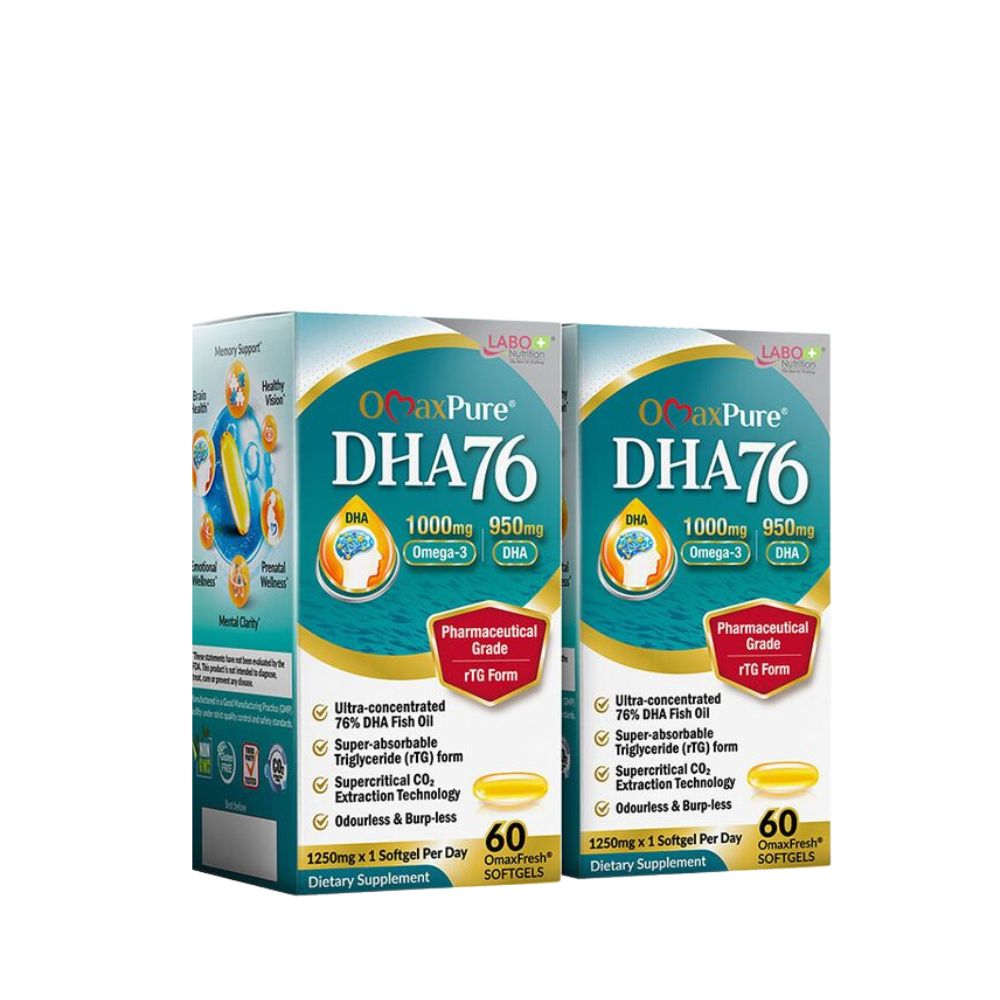 Labo Nutrition OMAXPURE DHA76 60 Softgels Twin Pack