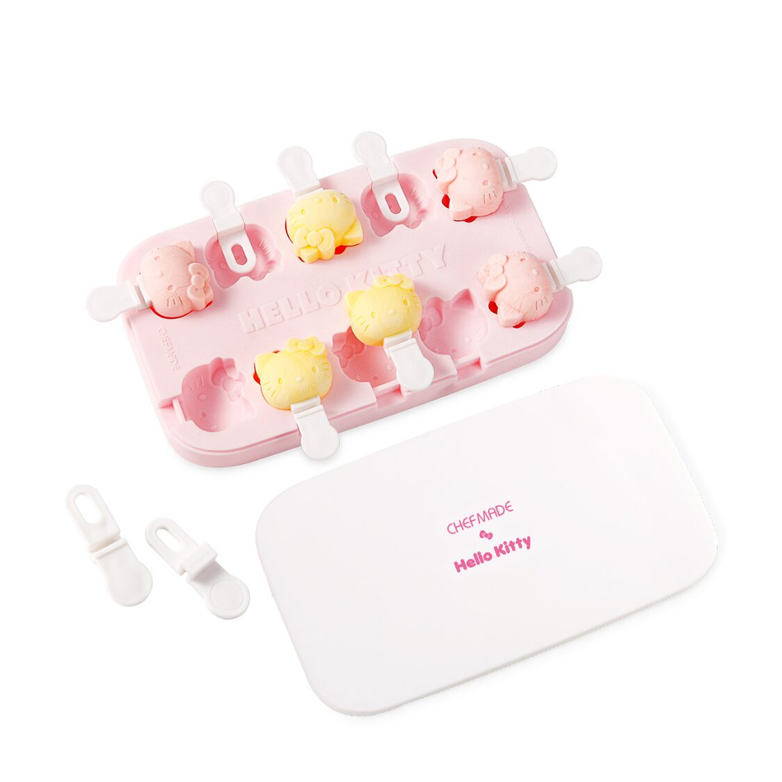 Chefmade Silicone Ice Cream Mould with Lid Hello Kitty (1898CM-KT7153)