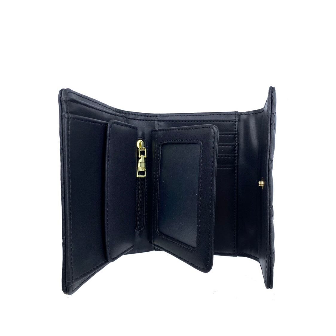 Mel&Co Quilted Half Flap Mid-Size Wallet