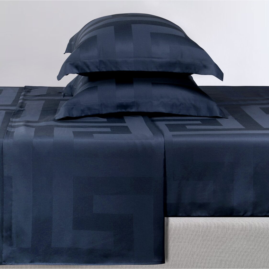 Intero Toni Fitted Sheet Set / Bed Set - Midnight Blu
