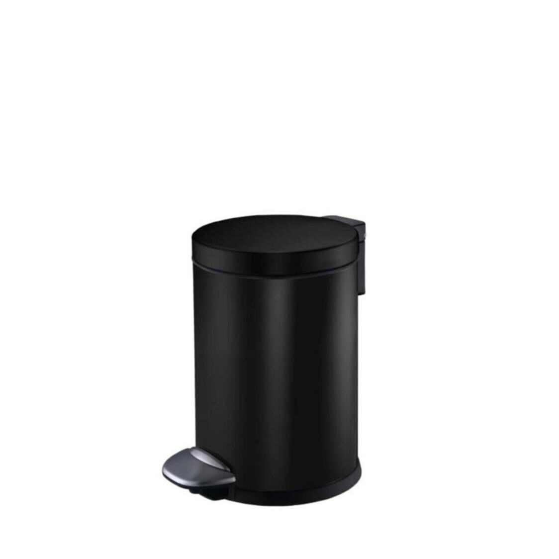 EKO S S Step Bin With Soft Closing Lid Black Luna 8L