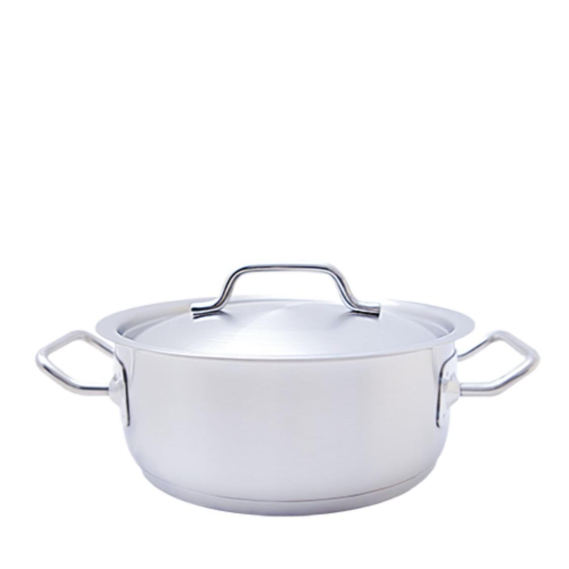Safico 18-8 Stainless Steel Low Casserole With Lid Ø24xH10cm 4.5L 731SF-R-122410-2400