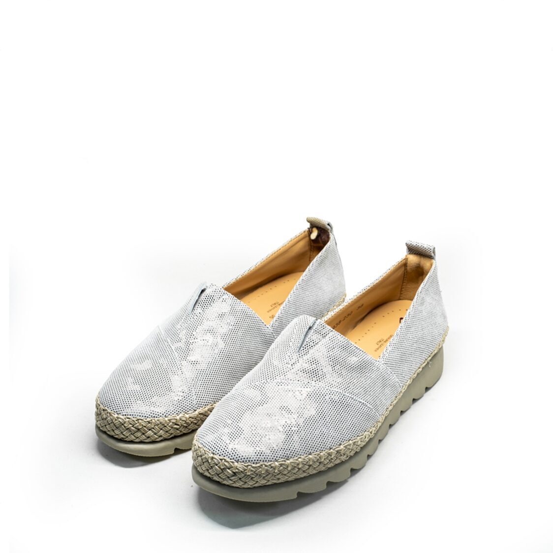 Barani 8938-230 Leather Pumps/Ballet Flats Gunmetal (Textured Leather)