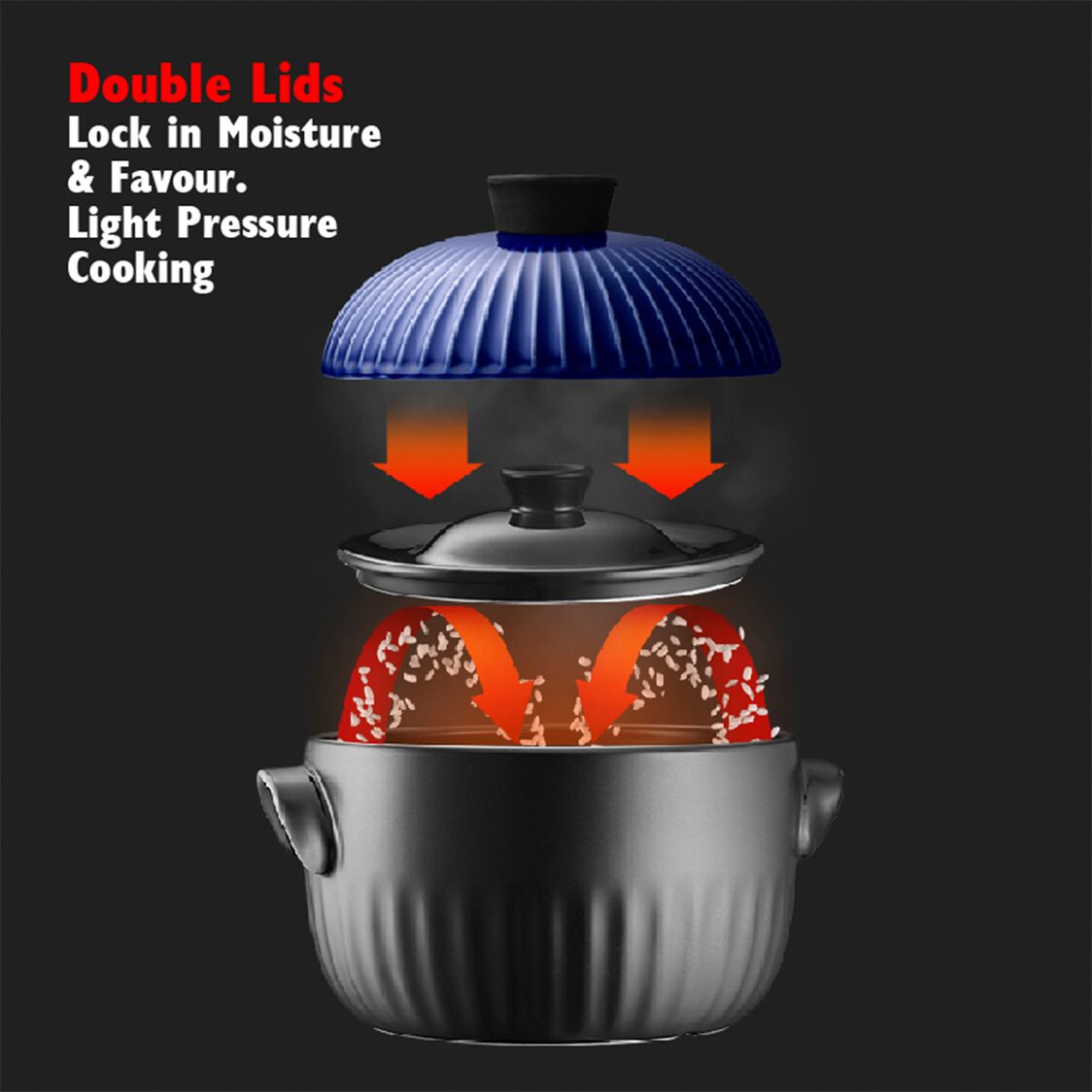 ASD Tornado Claypot Casserole 2L - 2 Lids (RXC20M1Q)