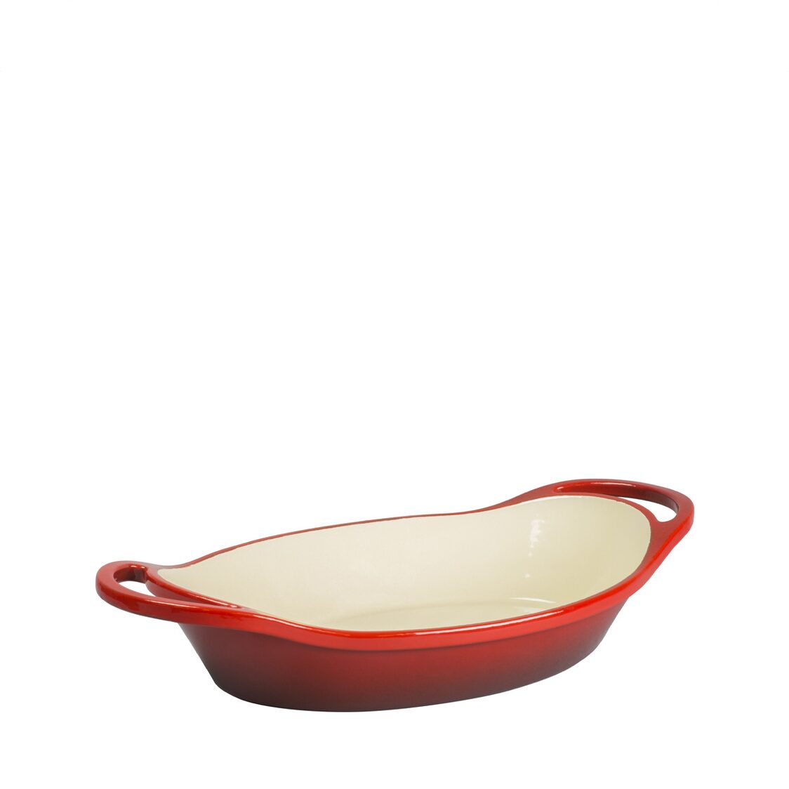 Lodge 2 Quart Oval Red Enameled Cast Iron Casserole