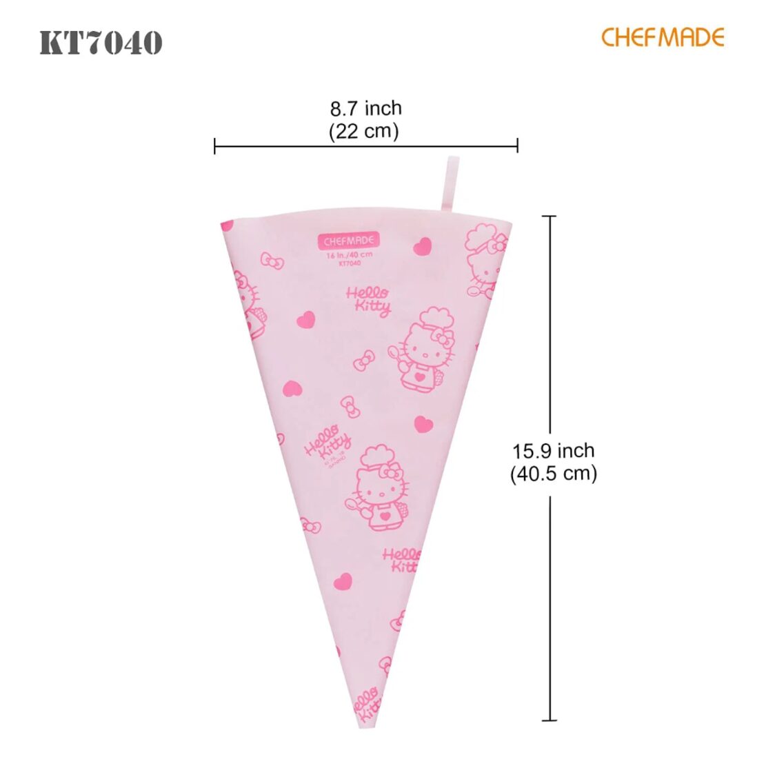 Chefmade Tpu Pastry Bag 40.5X22cm Pink Hello Kitty (1898cm-KT7040)