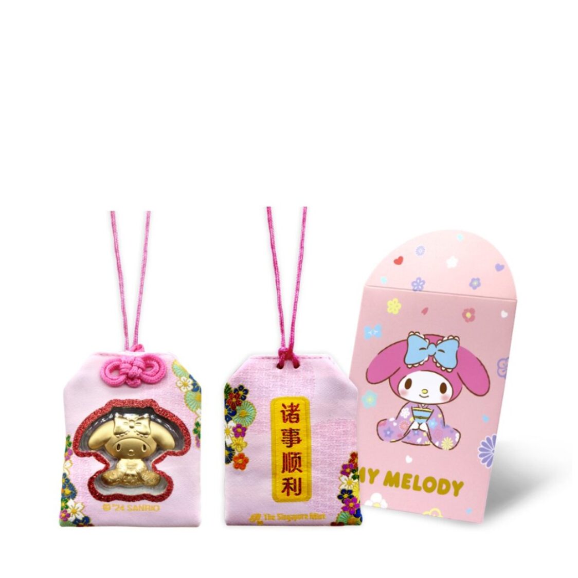 The Singapore Mint Sanrio My Melody Showa Collection Gold Foil with Charm Bag