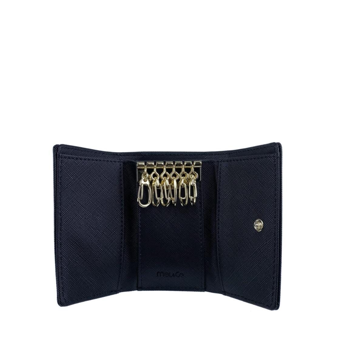 Mel&Co Saffiano-Effect Basic Key Pouch