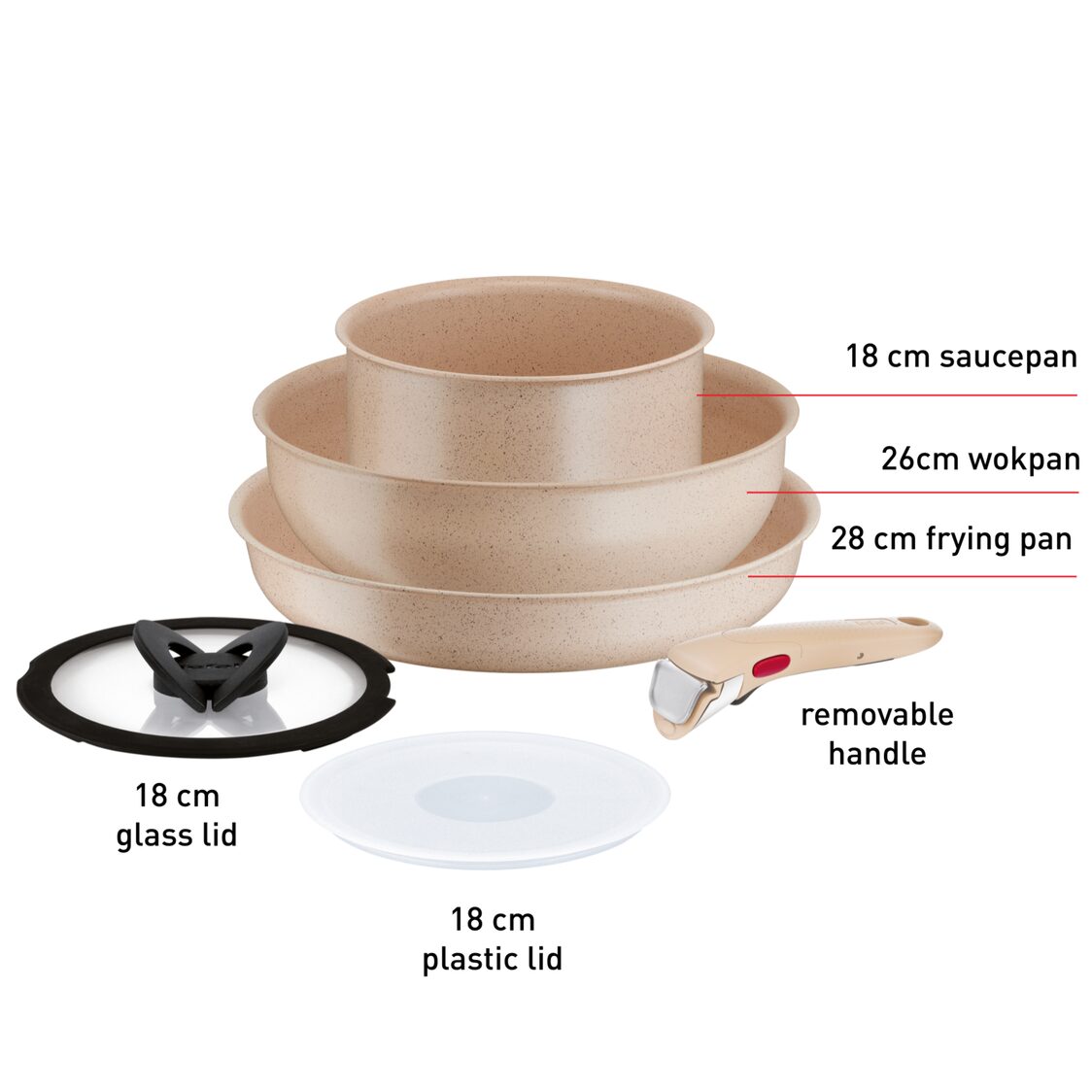 TEFAL Ingenio Delight 6pc Premium Induction Cookware Set (L78395)