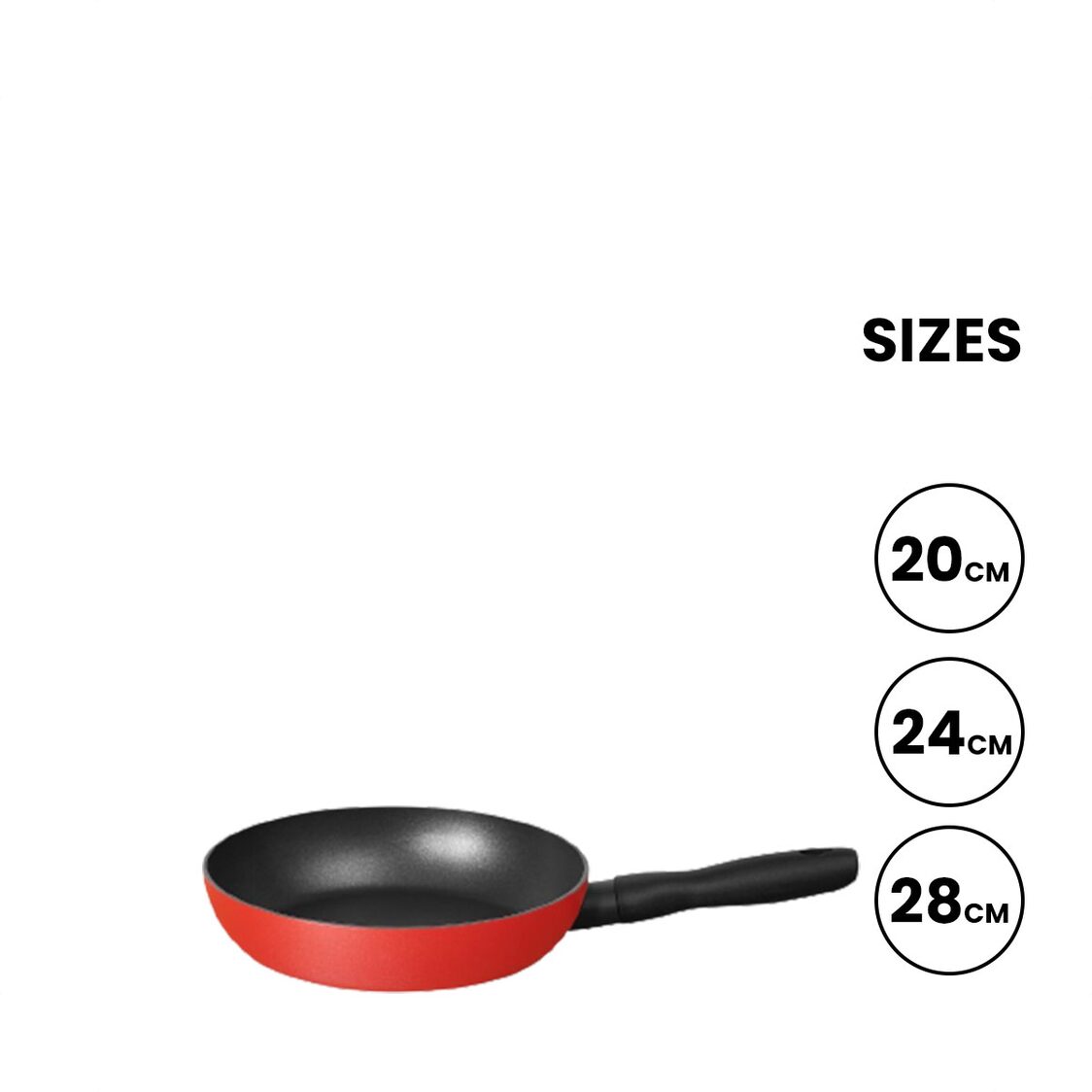 Meyer Bauhaus Nonstick Roma Red Open Frypan (Induction)