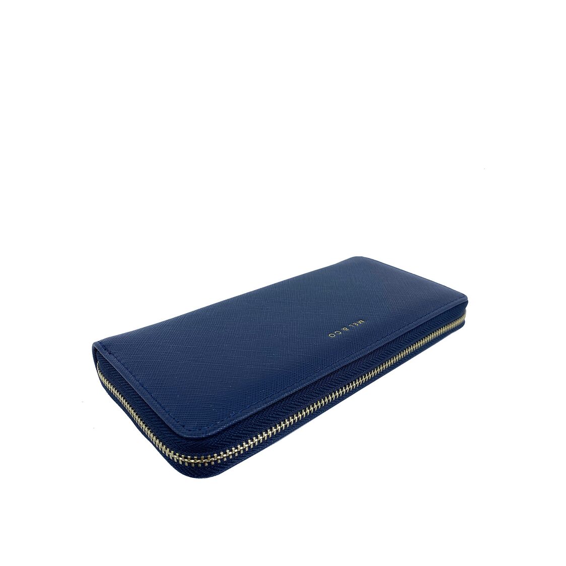 Mel&Co Saffiano-Effect Zip-Around Wallet