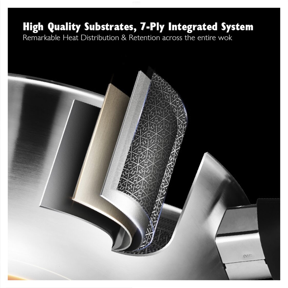 ASD Hybrid 3-Ply IH Hex-Wok 32cm (HP32HHW)