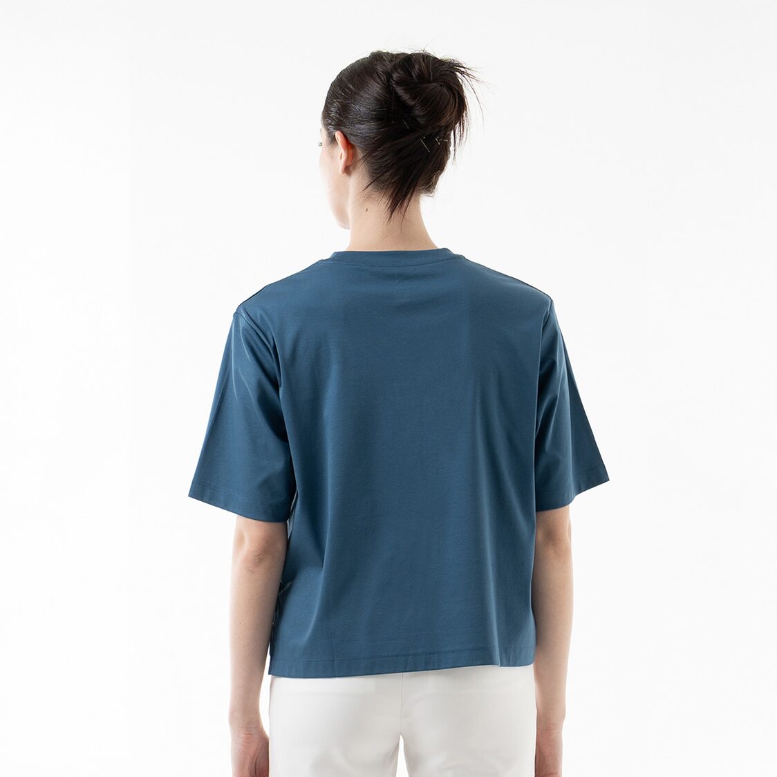 K/Woods Essential Boxy Tee in Indigo Blue
