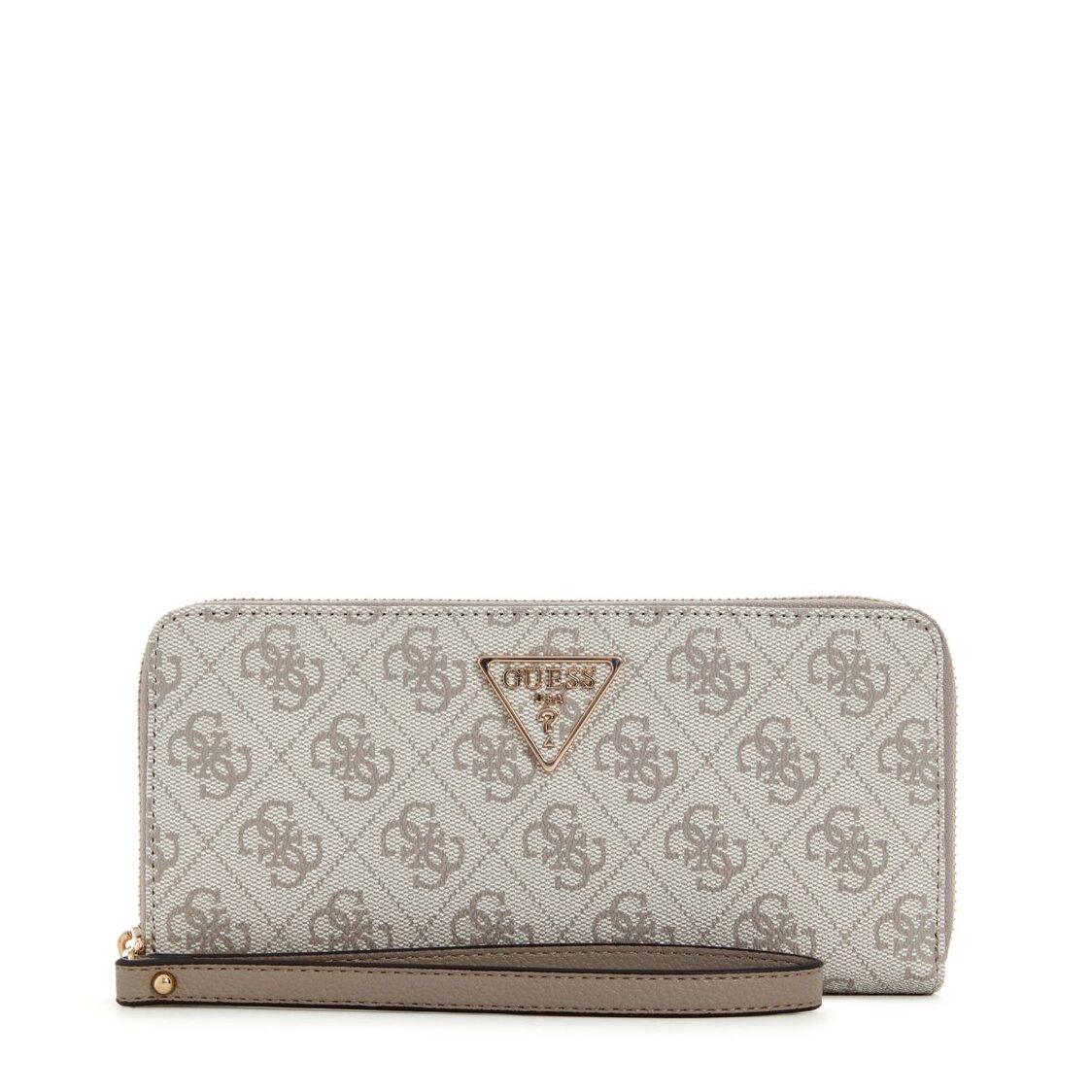 Guess Laurel II Slg Large Zip Around - Dark Taupe Logo