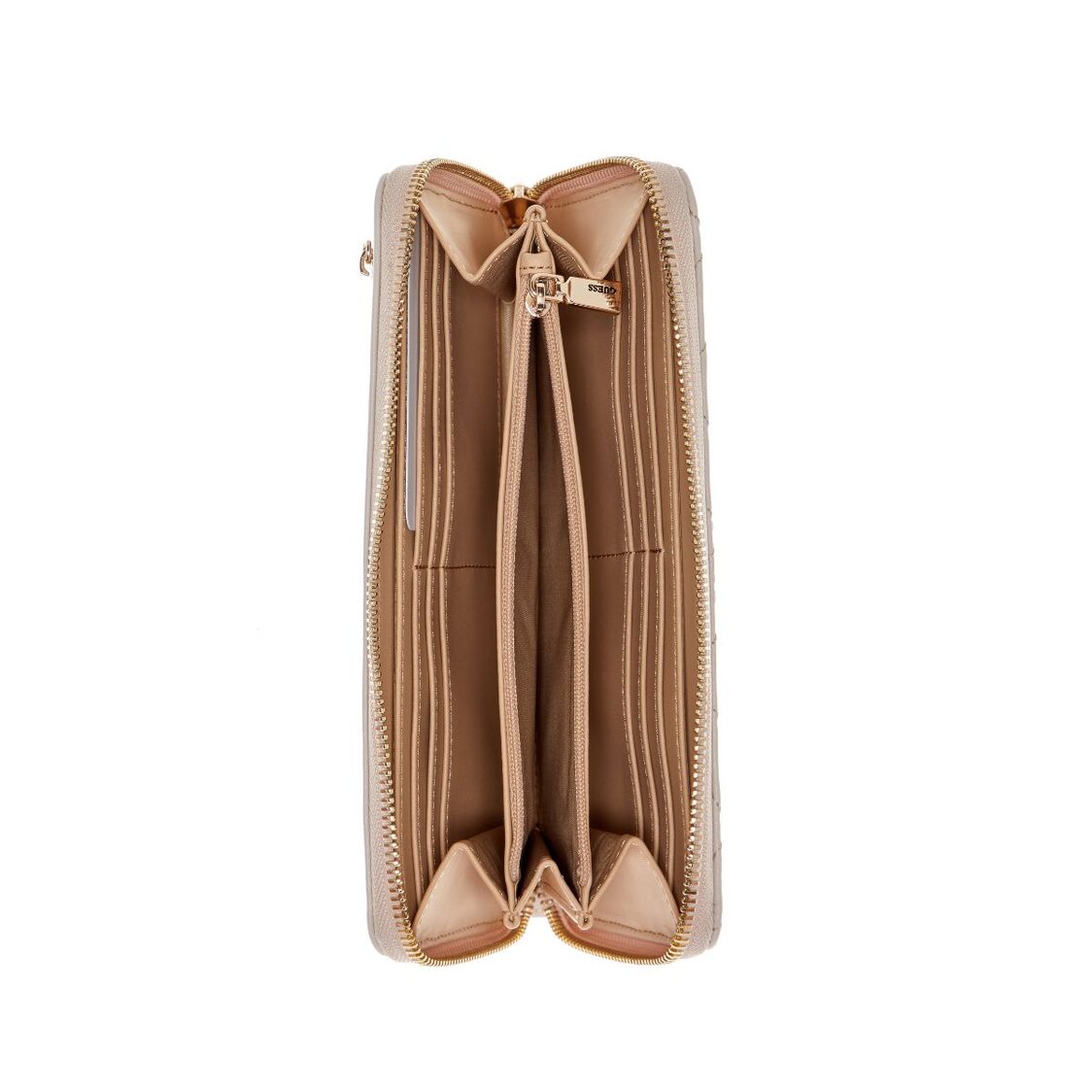 Guess Laurel II Slg Large Zip Around - Dark Taupe Logo