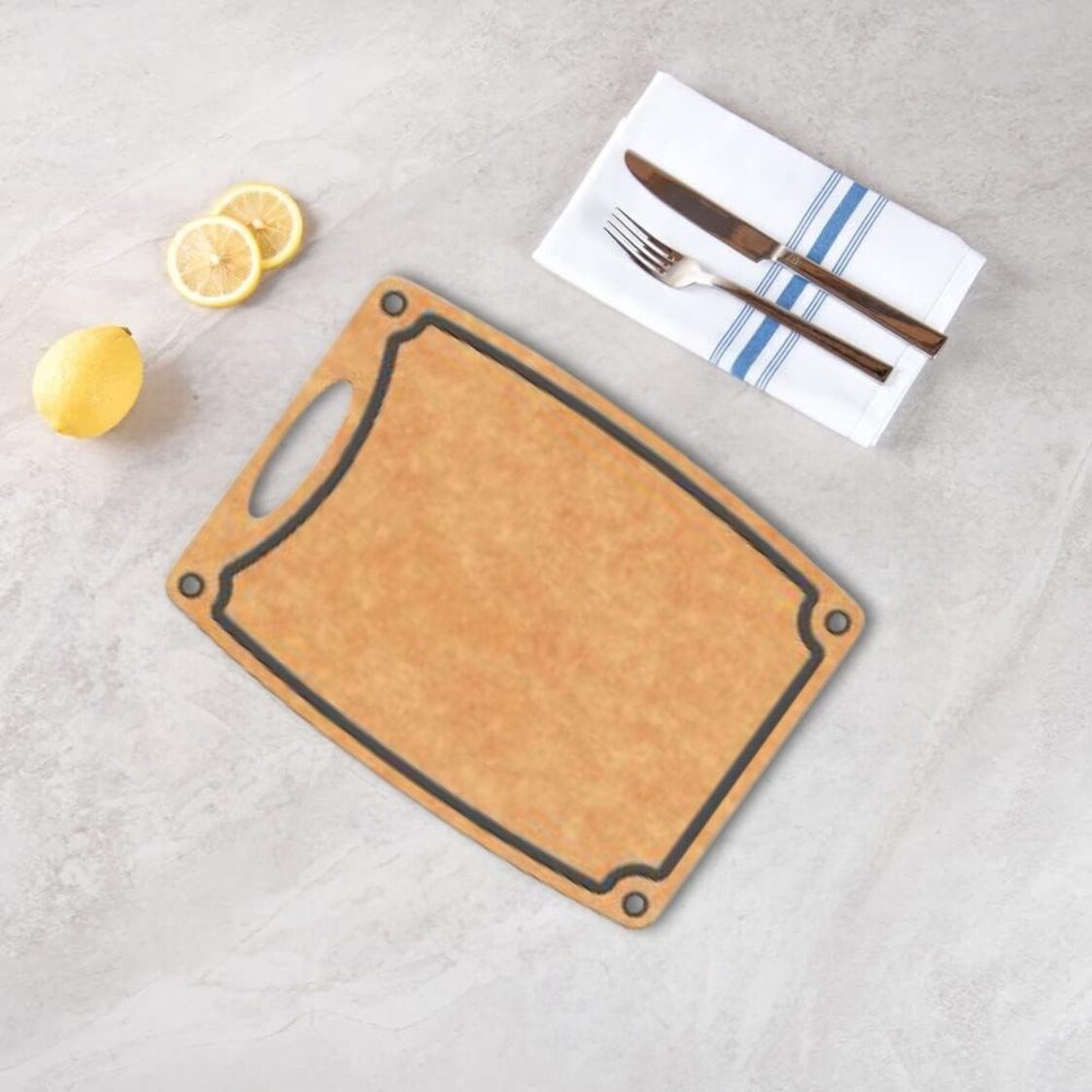 Safico Pro Wood Fibre Cutting Board With Silicone Pad 44cm (1917SF-QAS09)