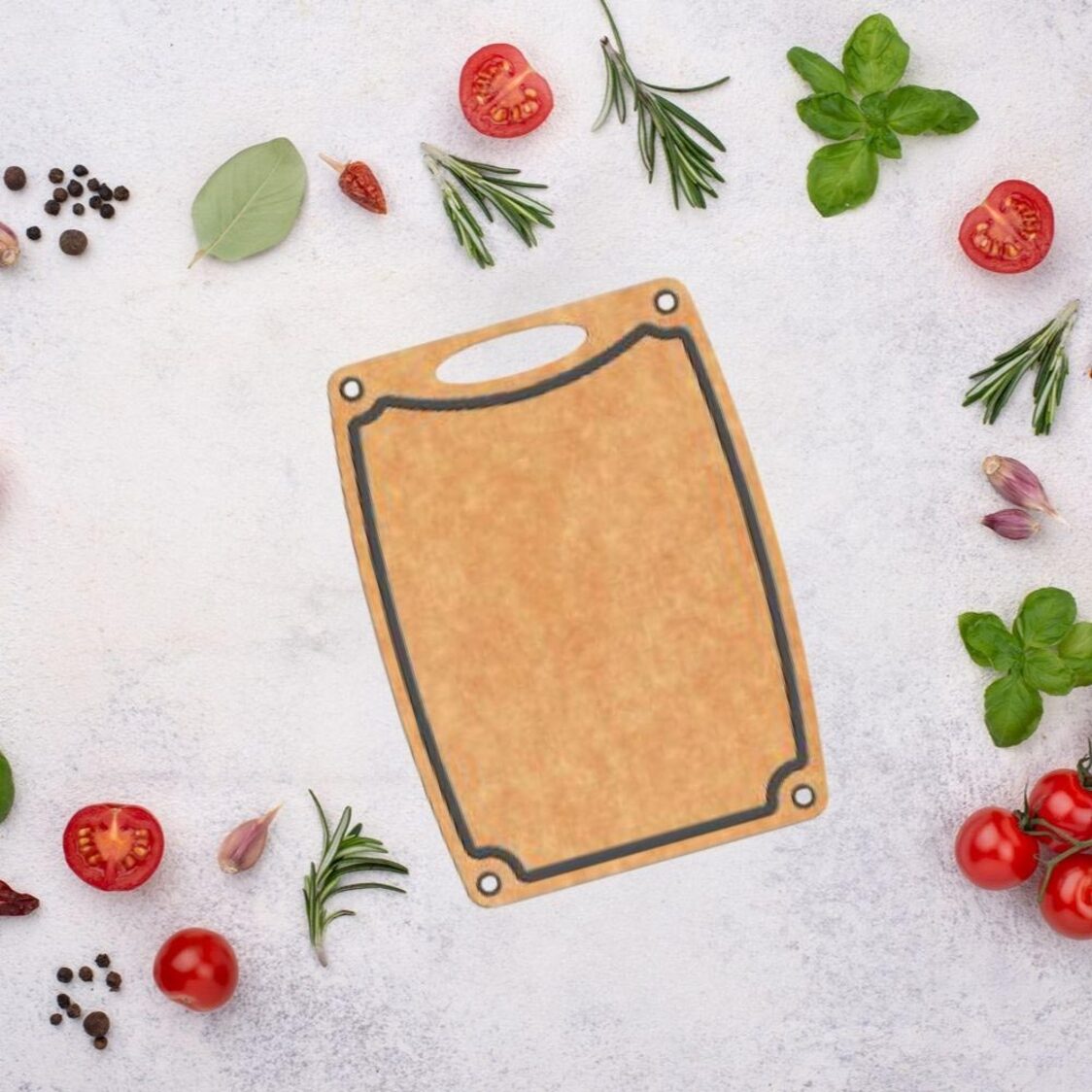 Safico Pro Wood Fibre Cutting Board With Silicone Pad 44cm (1917SF-QAS09)