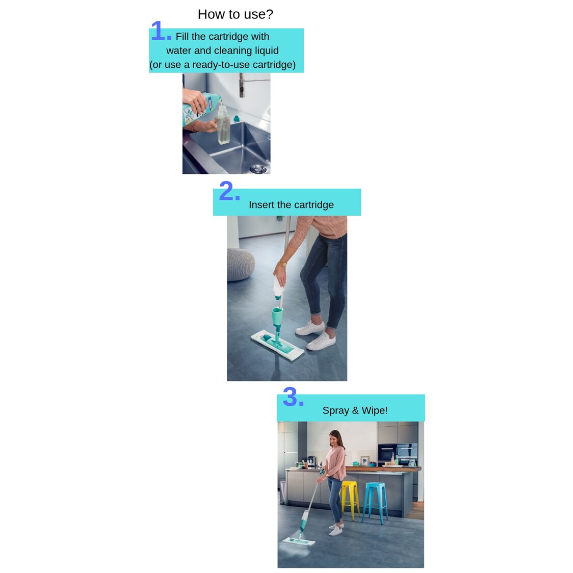 Leifheit Comfort Spray Mop Easy Spray XL