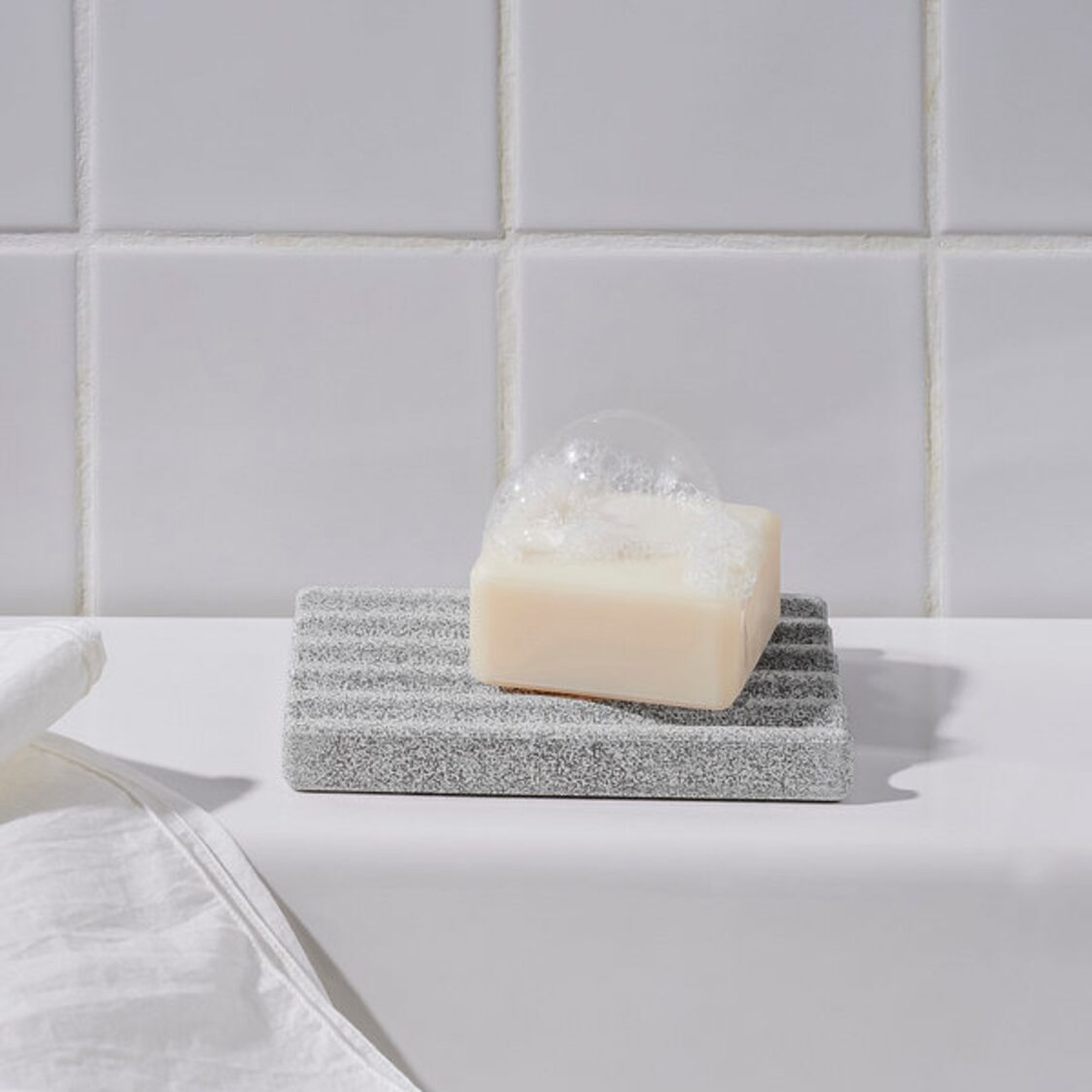 Jaju Square Soap Dish Grey