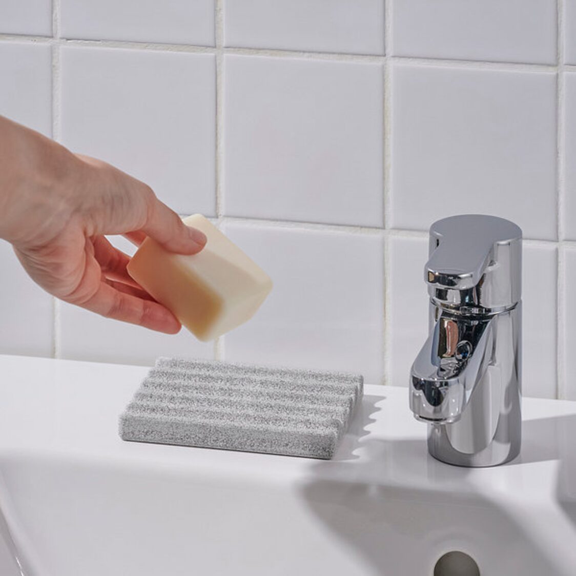 Jaju Square Soap Dish Grey