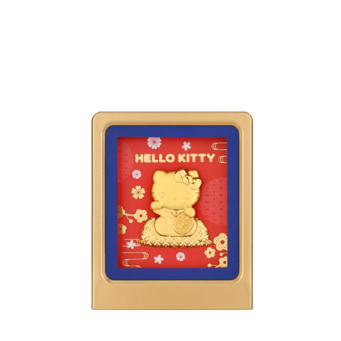 The Singapore Mint Sanrio Lucky Kitty 24K Gold Foil in Frame
