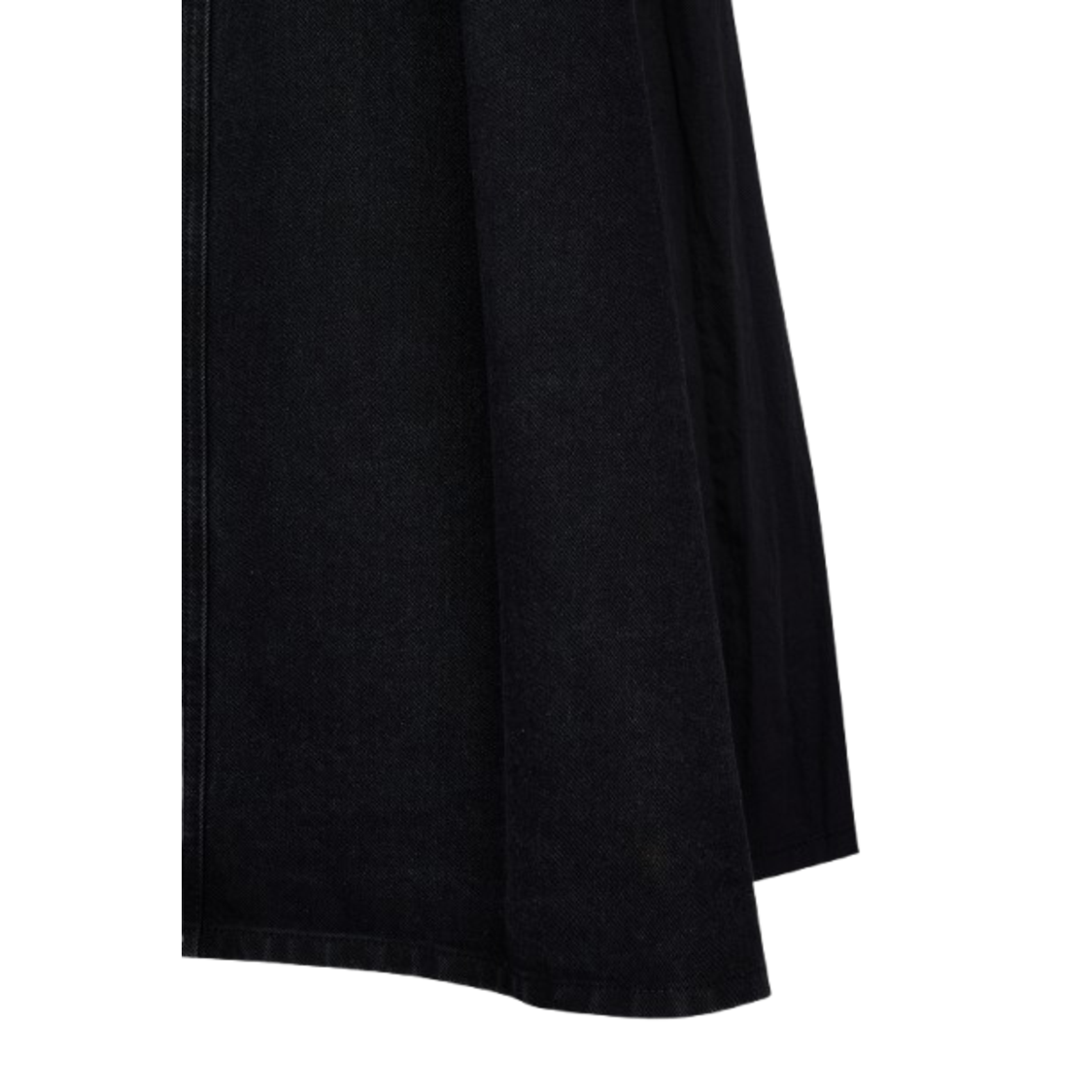 Voice Of Voices Nylon Mix Denim Long Skirt Black