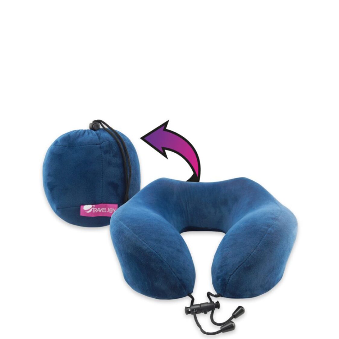 Travel Joy Rollable Travel Pillow - Navy