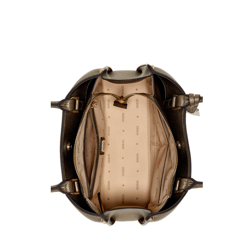 Guess Meridian Ii Shoulder Satchel - Pewter