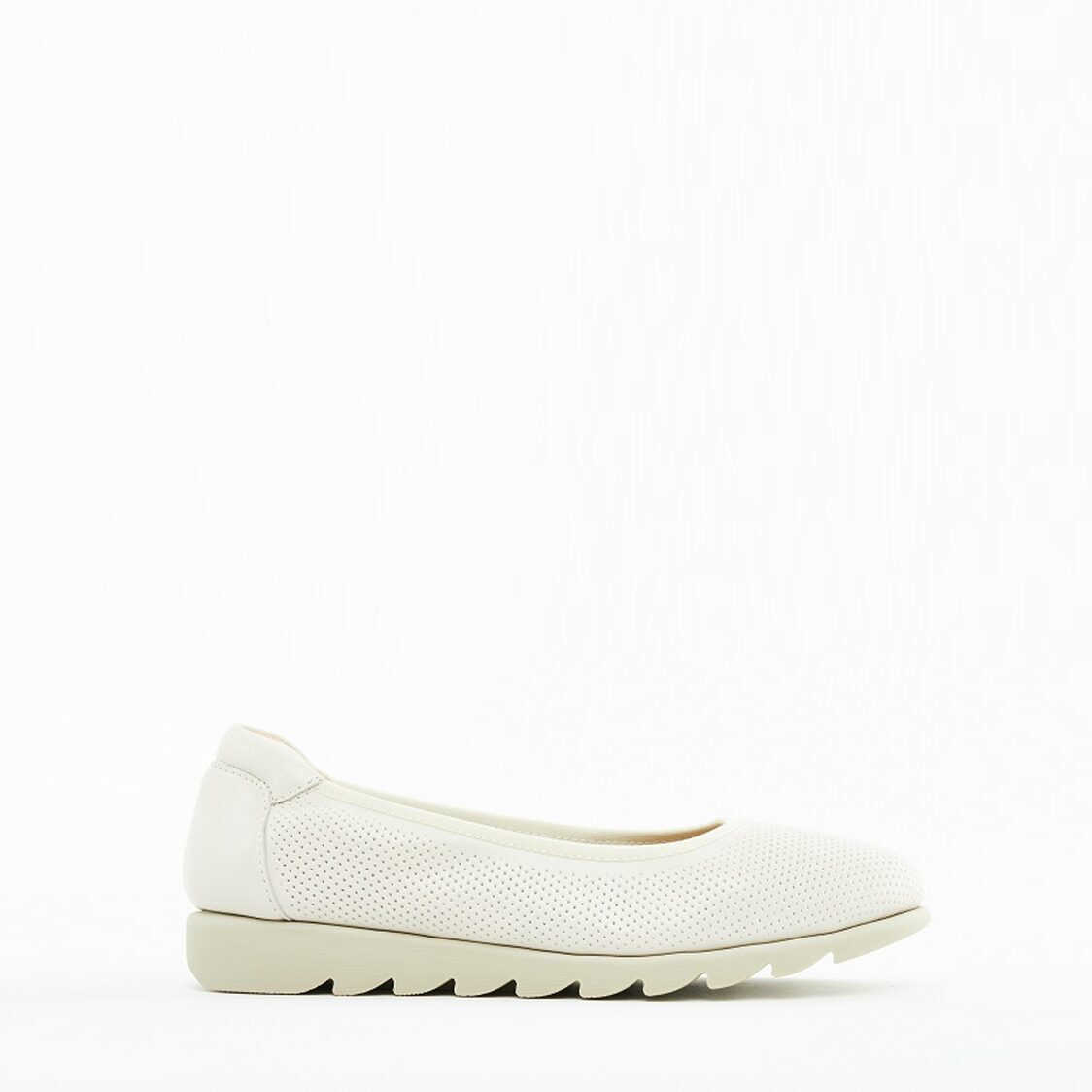 Barani Leather Pumps/Ballet Flats 8938-48 (Perforated) - Bone