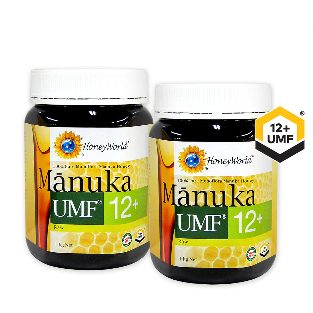 HoneyWorld®Raw Manuka UMF™12+ 1kg (2 Bottles)