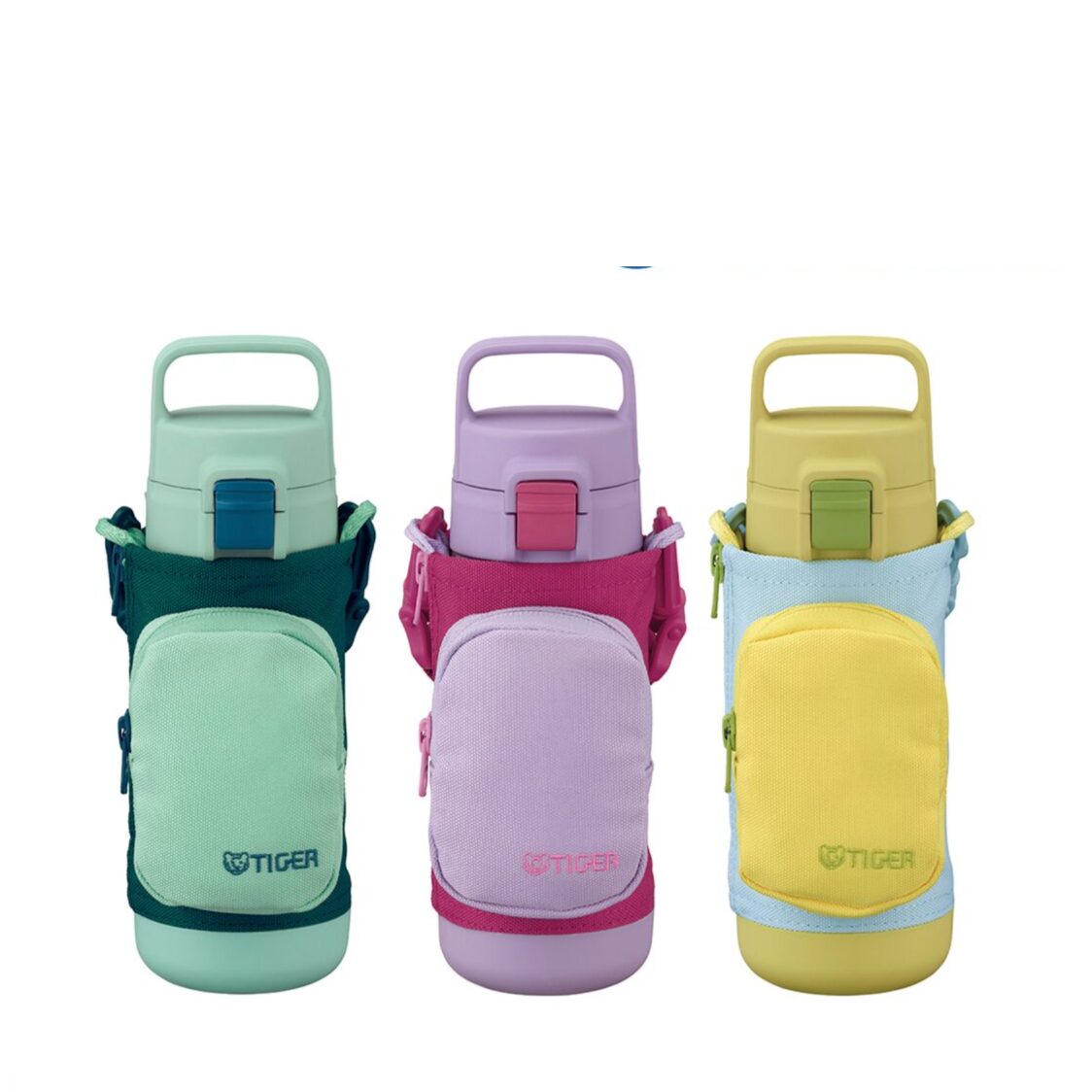 Tiger 500ml Anti-Bacteria Double S/Steel Kids Bottle With Pouch - Mint Green (MTA-A050 GM)