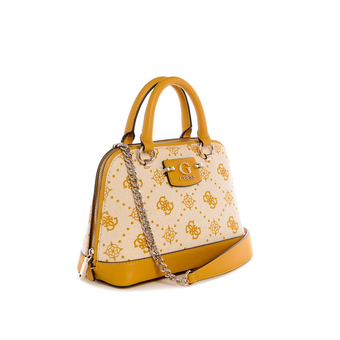 Guess Neda Dome Satchel,Marigold Logo