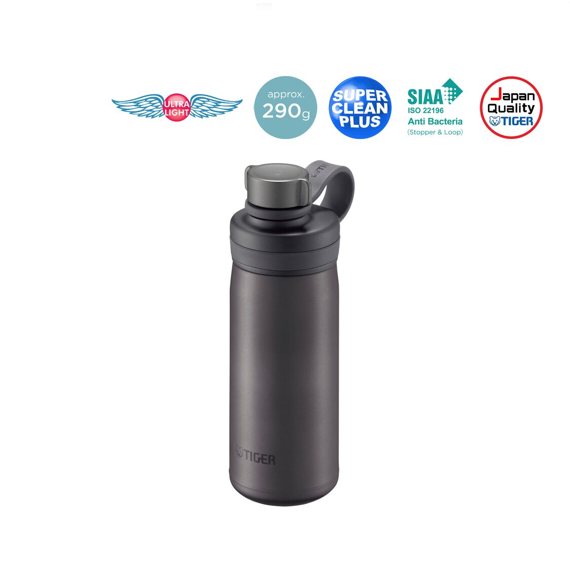 TIGER Anti-Bacterial Double Stainless Steel Carbonated Bottle - Steel (MTA-T080 KS)