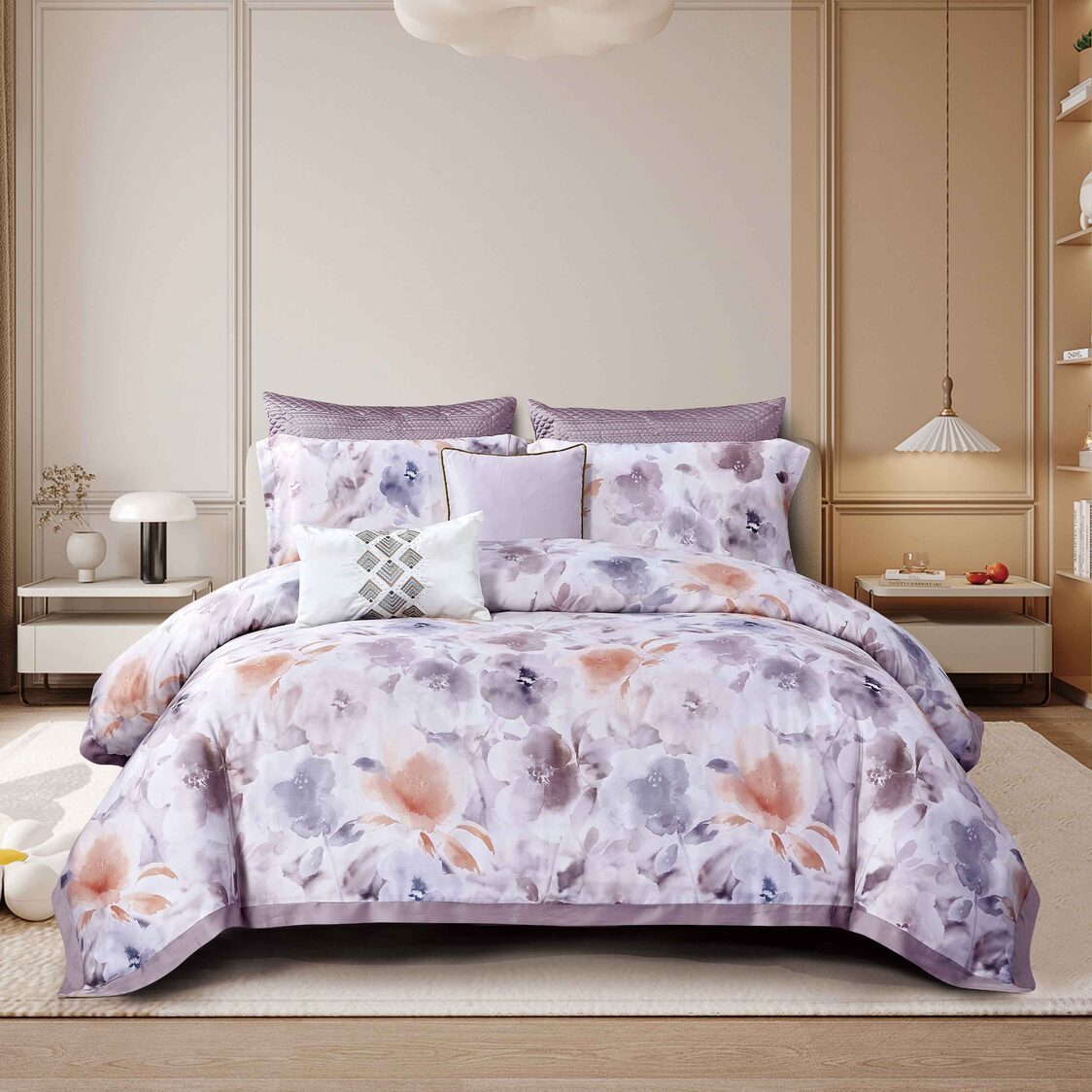 Kiff Hollyhock Fitted Sheet Set / Quilt Cover SFL