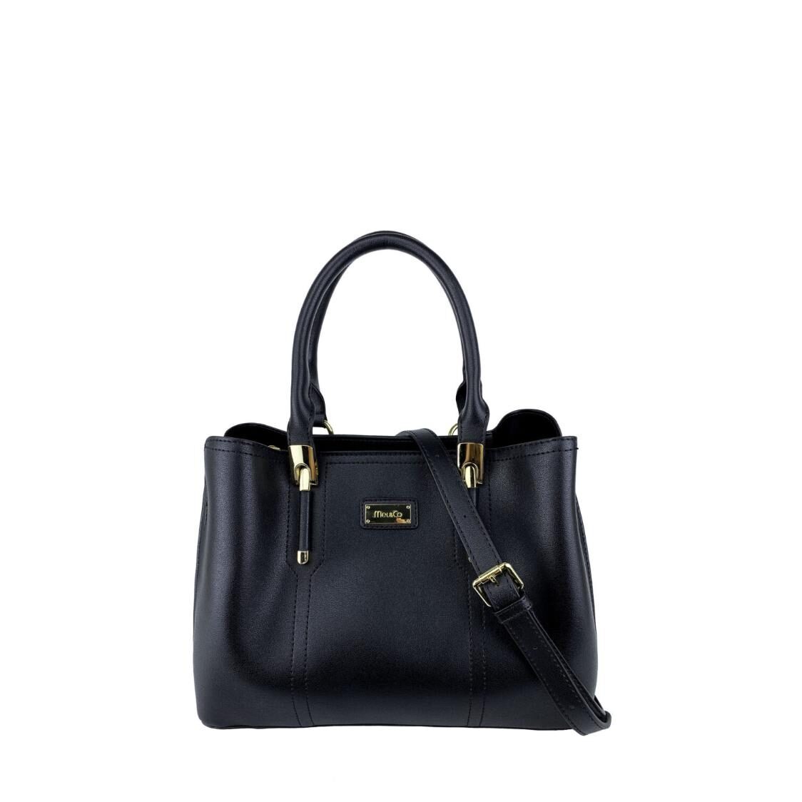 Mel&Co Lightweight Structured Satchel Black