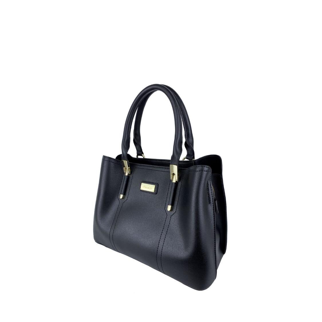 Mel&Co Lightweight Structured Satchel Black