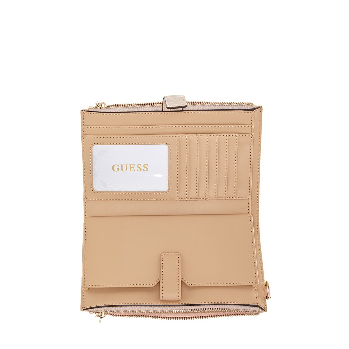 Guess Laurel Sling Double Zip Organizer, Sand