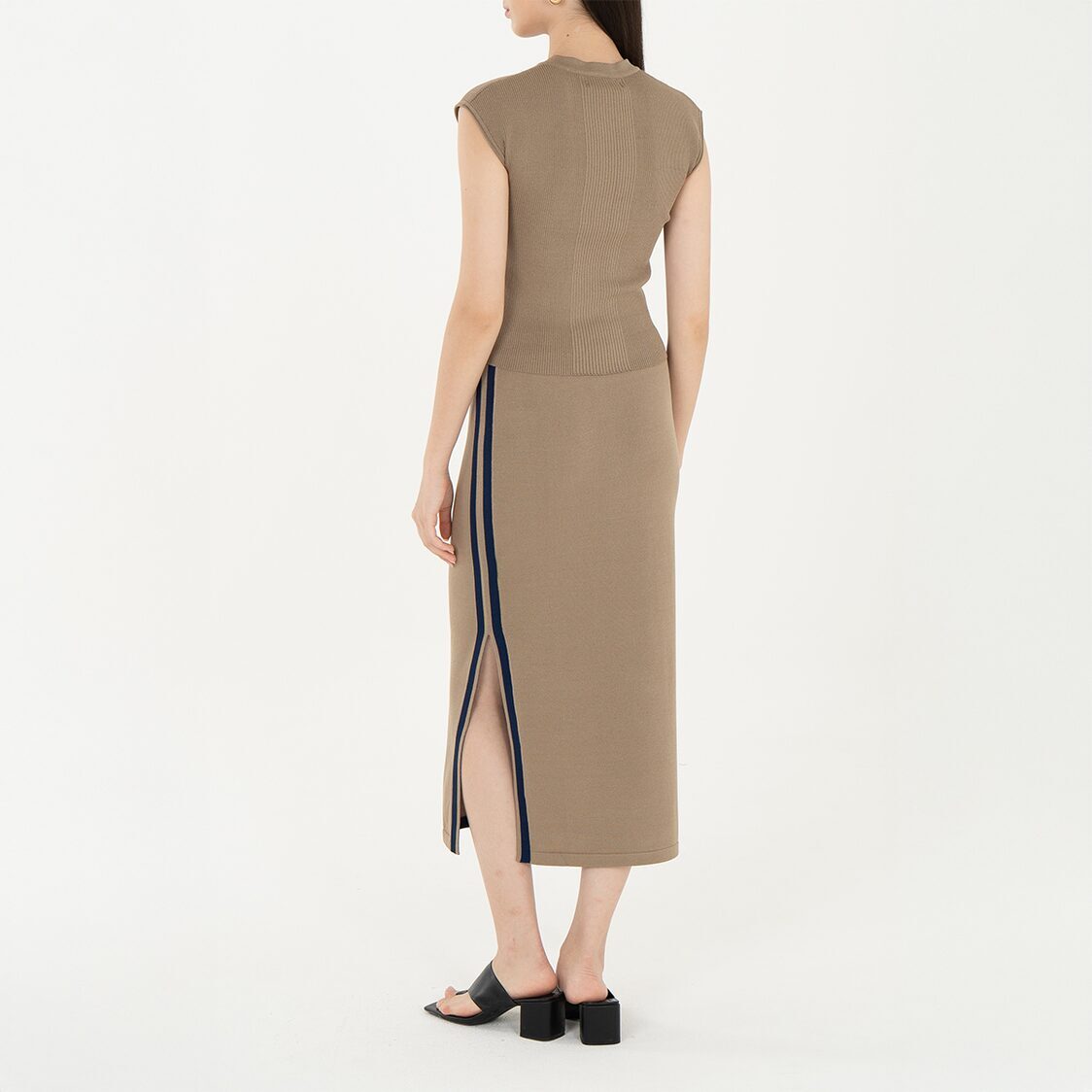 K/Woods Ice Cool Sleek Utility Skirt in Camel