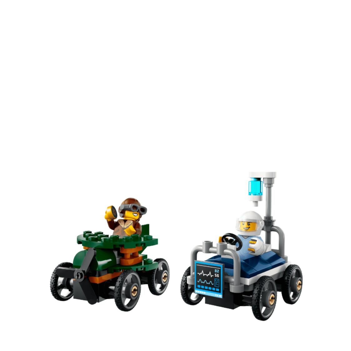 Lego Airplane vs. Hospital Bed Race Car Pack 60459