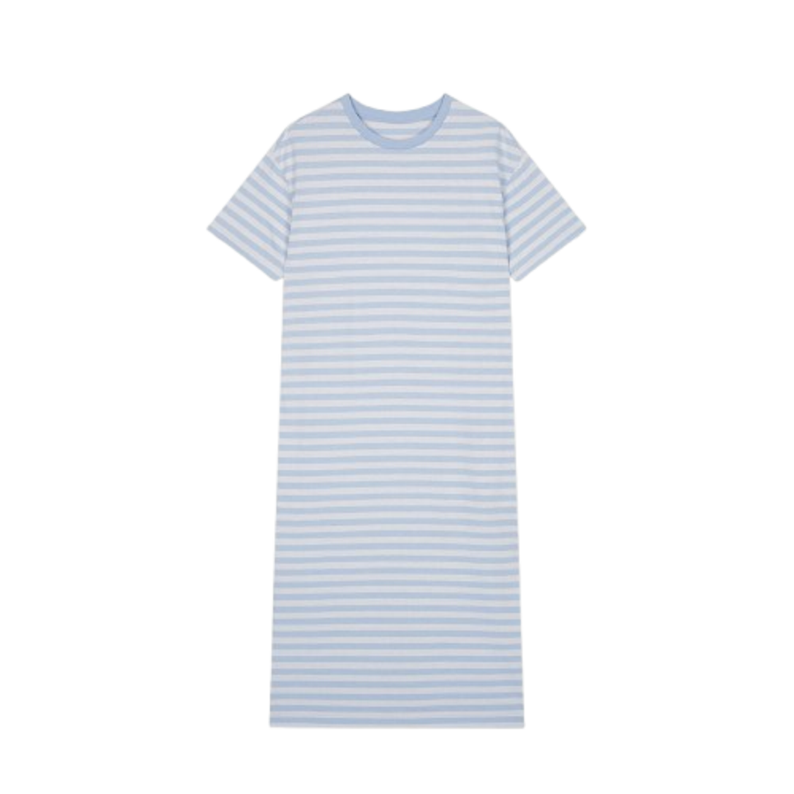 Jaju Women Smart Cotton Short Sleeve Lounge Dress Light Blue