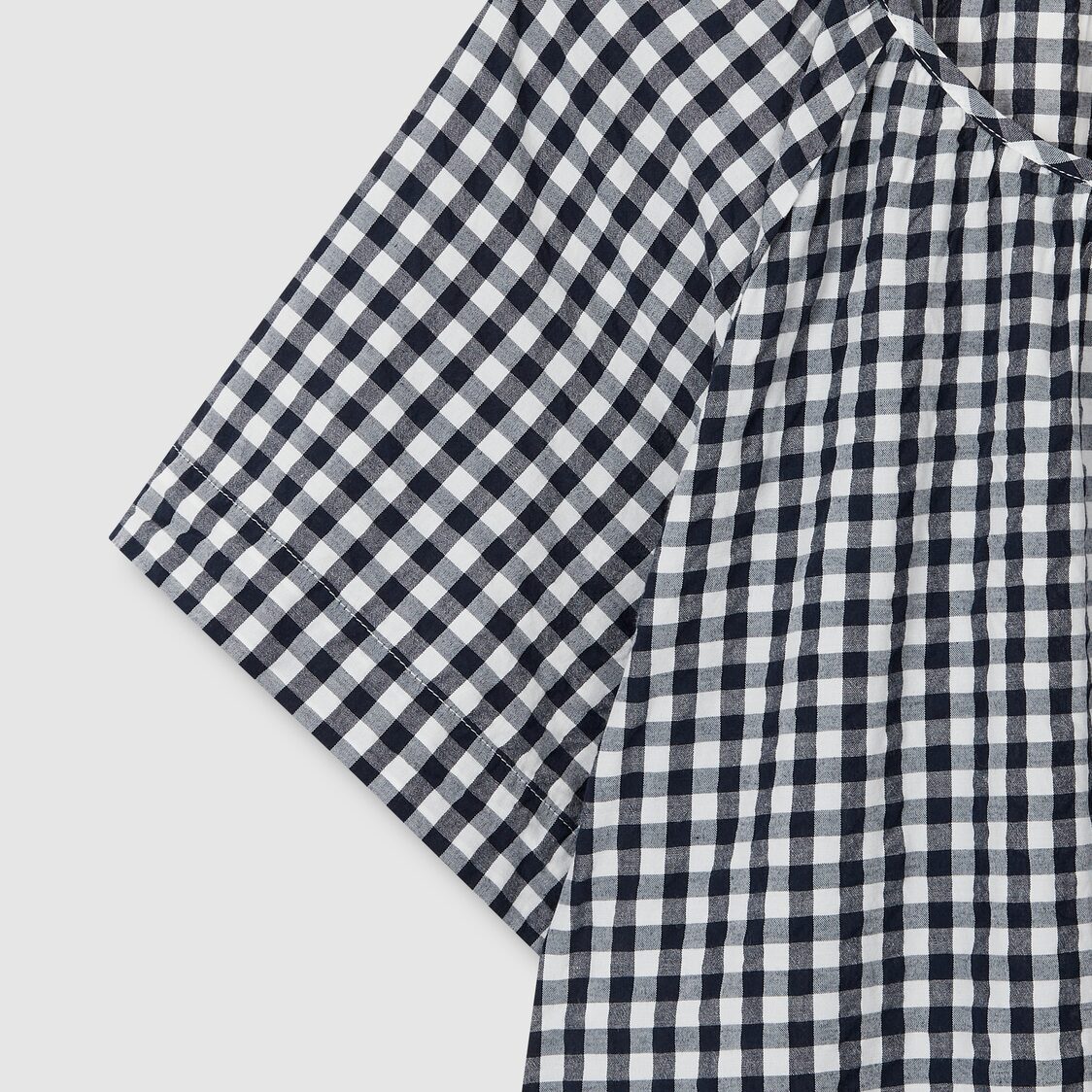 Jaju Women Cotton Seersucker Short Sleeve Pajama Dress Light Navy