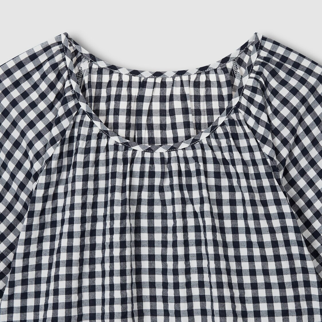 Jaju Women Cotton Seersucker Short Sleeve Pajama Dress Light Navy