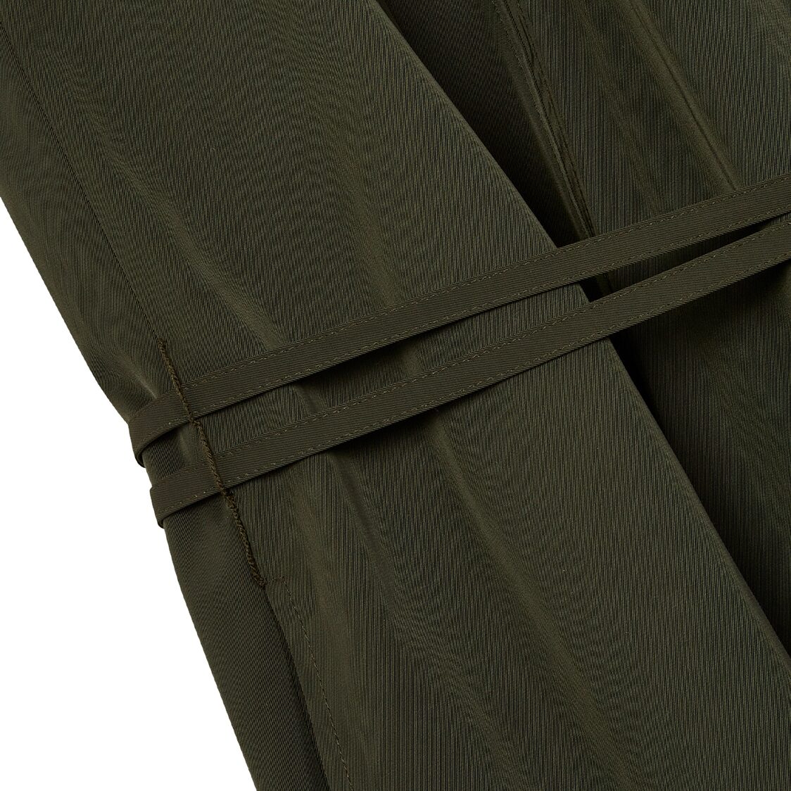 Studio Tomboy Detachable Collar A-Line Flared Dress Dark Khaki