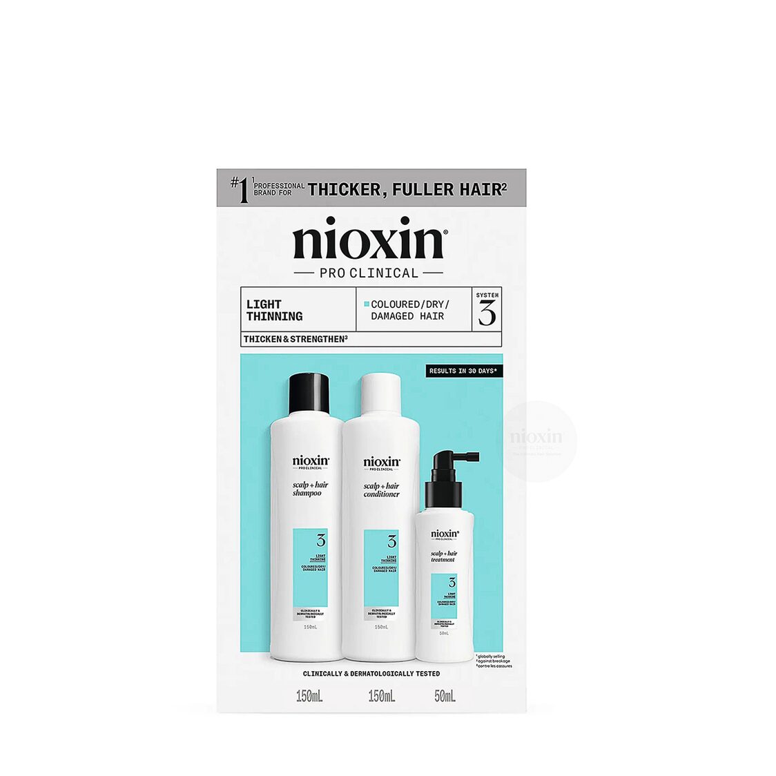 Nioxin System Kit 3 (Shampoo 150ml+Conditioner 150ml+Treatment 50ml)