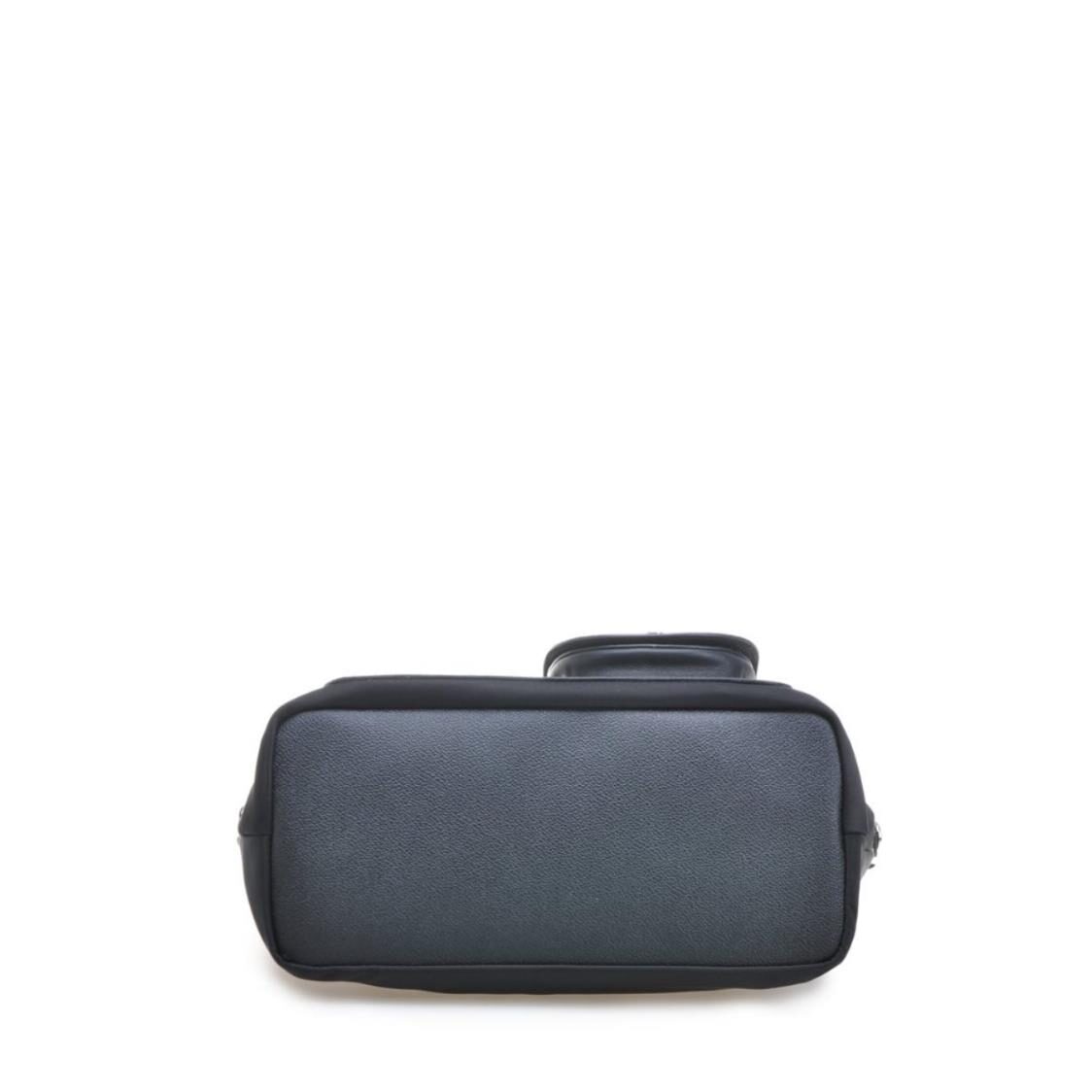 Fion Minions Jacquard with Leather Top Handle Handbag - FAAFIMV004BLKYLWZZ