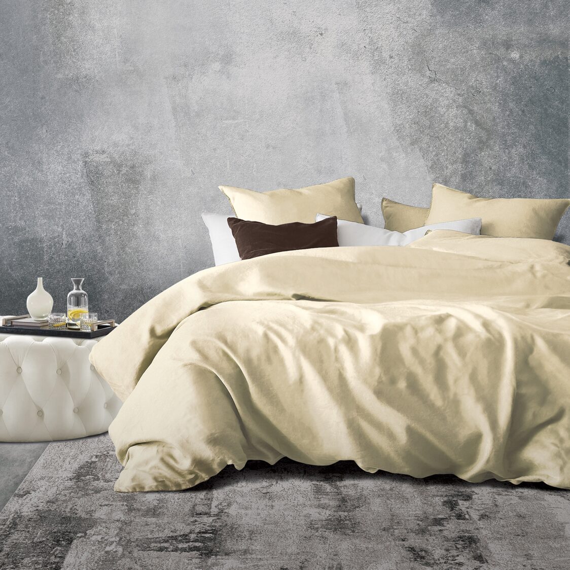 Charles Millen Signature Collection CMSG-28A, 100% Extra Fine Long Staple Cotton, 1100TC Summer Quilt - Champagne Beige